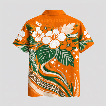 Ivory Coast  World Cup 2026 Floral Hawaiian Shirt PVT02 DATND LBN 90526