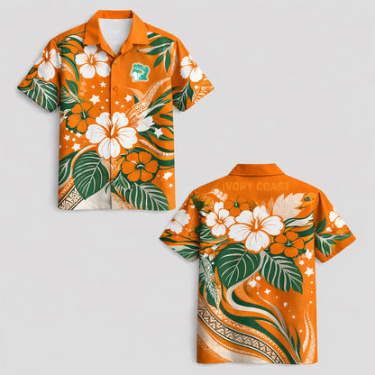 Ivory Coast  World Cup 2026 Floral Hawaiian Shirt PVT02 DATND LBN 90526