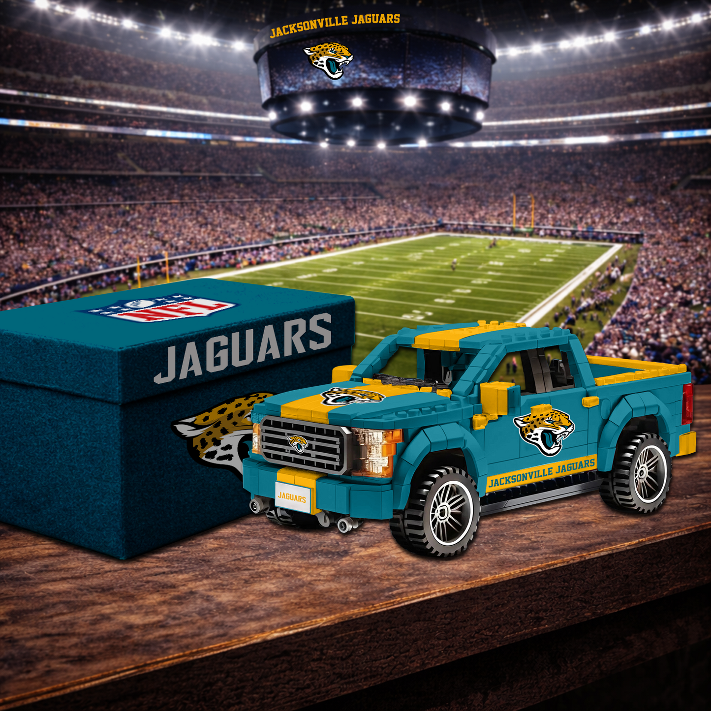 JAC X NFL Football-themed pickup truck building blocks 0703 NAK NHT