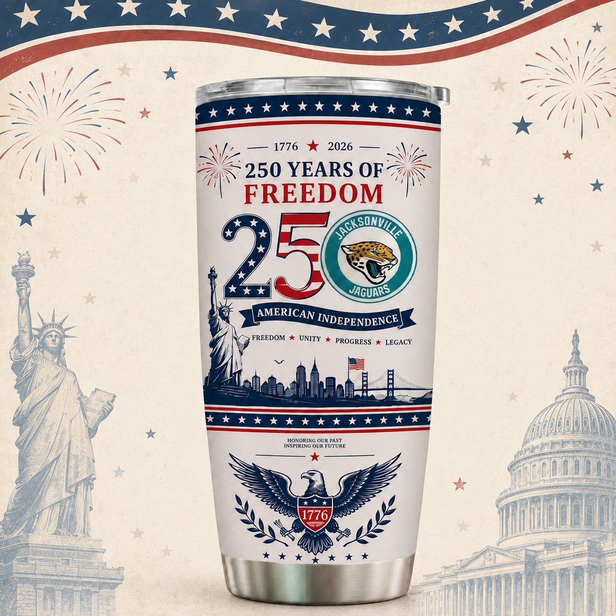 JJ x NFL 250th Anniversary Special Tumbler for Football Fans 170626