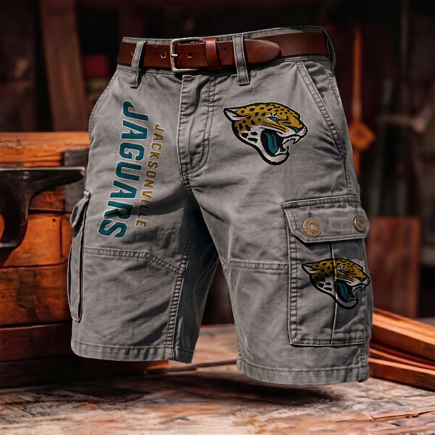 JJ x NFL Men's cotton cargo shorts 80526 LBN