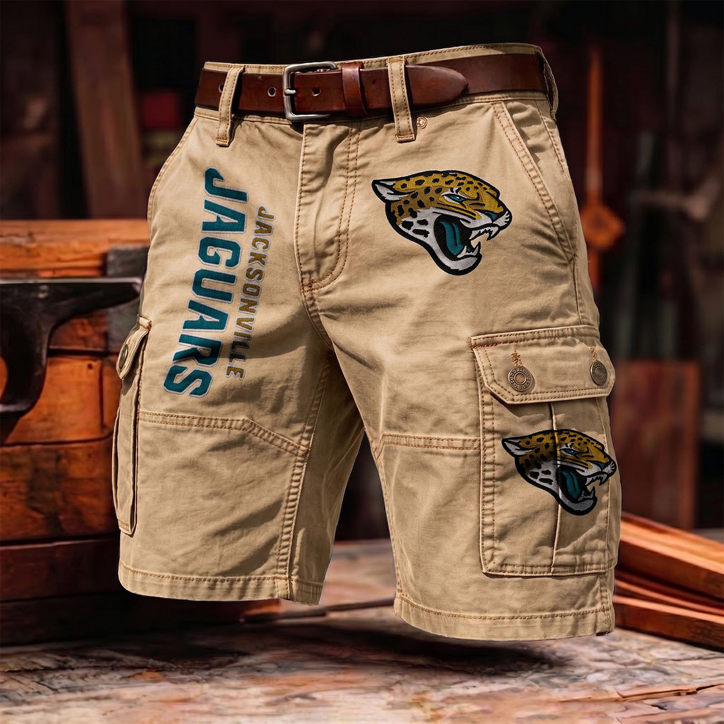JJ x NFL Men's cotton cargo shorts 80526 LBN