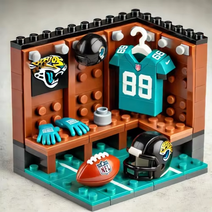 NFL Teams Custom Building Blocks Creative Peripheral Gift Model Toy Mini Changing Room Professional Football League Teams DDT HLP HLPHUONG