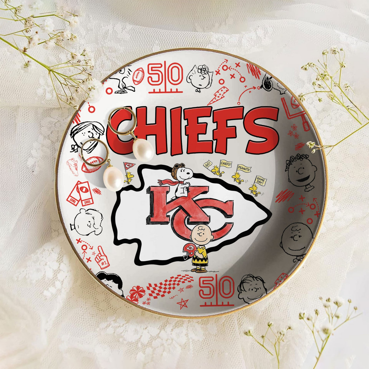 KC x NFL Premium NFL Snoopy Jewelry Dish 0406 DatND DVT