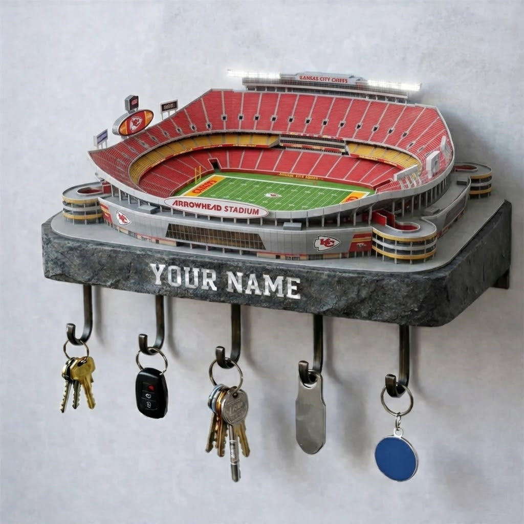 KCC Stadium Premium NFL Wood Key Hanger DDT NHM