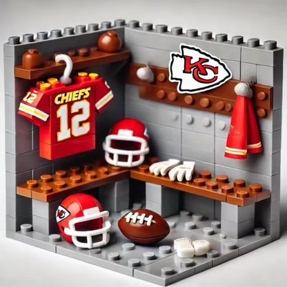 NFL Teams Custom Building Blocks Creative Peripheral Gift Model Toy Mini Changing Room Professional Football League Teams DDT HLP HLPHUONG