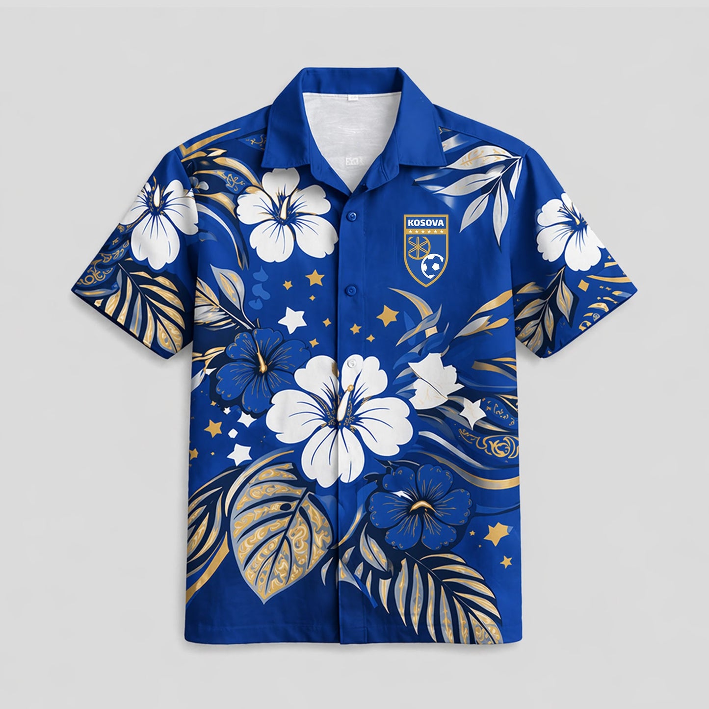Kosovo World Cup 2026 Floral Hawaiian Shirt PVT02 DATND LBN 90526