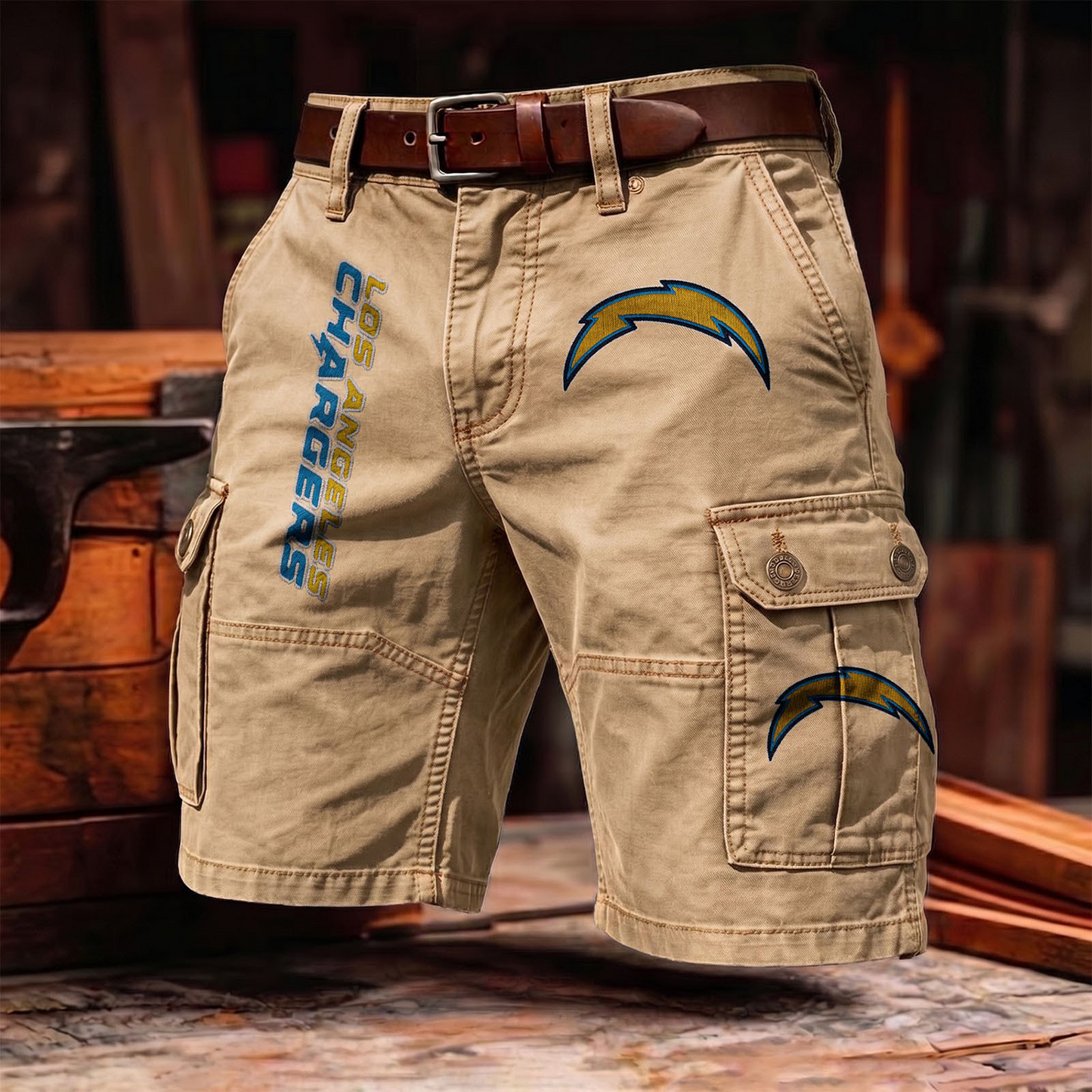 LAC x NFL Men's cotton cargo shorts 80526 LBN
