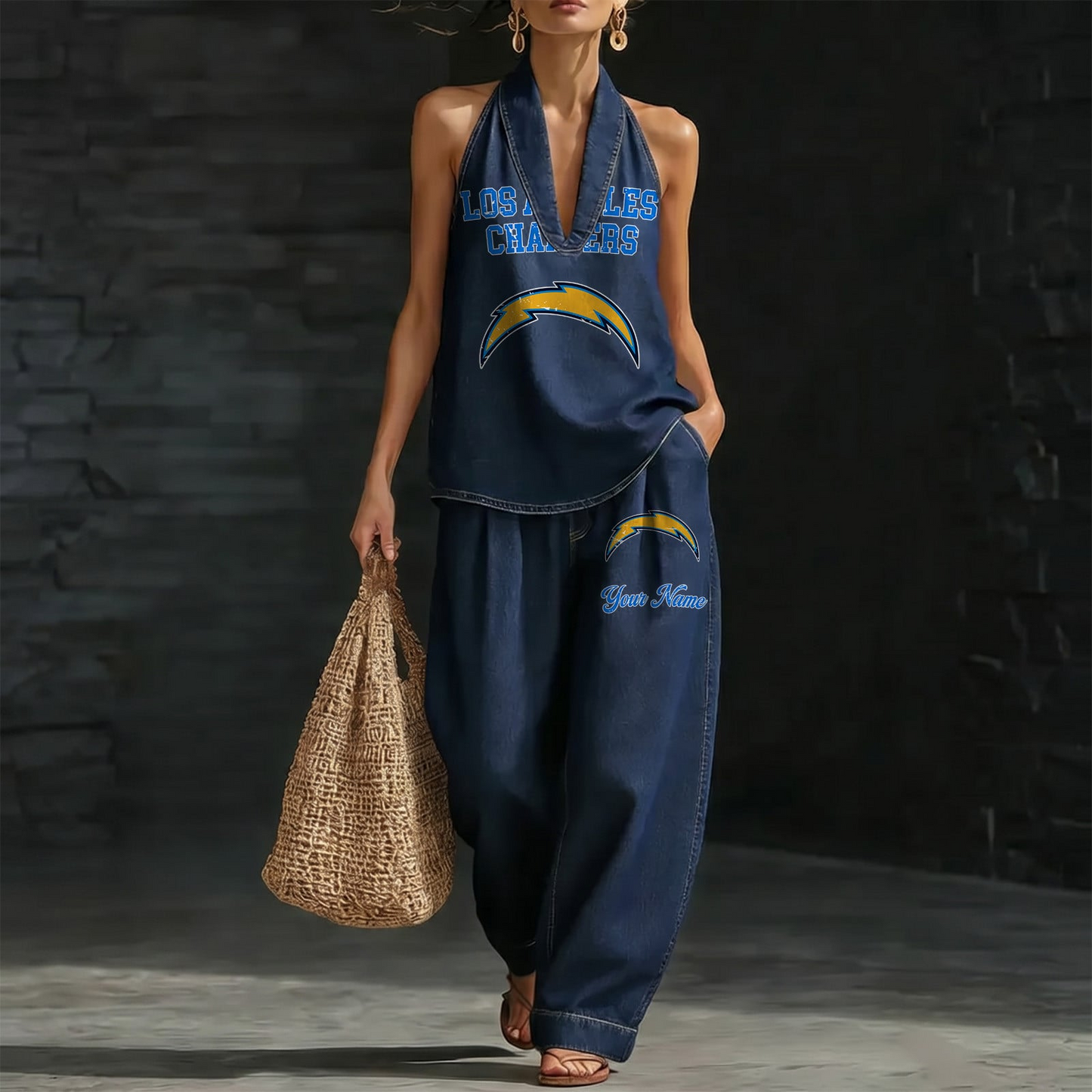LAC x NFL Women's Vintage Washed Denim Suit DATND TANTD 030626