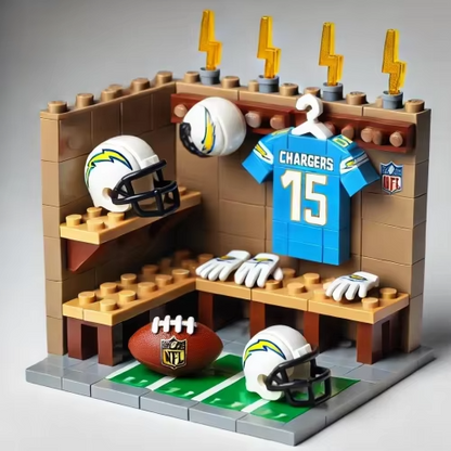 NFL Teams Custom Building Blocks Creative Peripheral Gift Model Toy Mini Changing Room Professional Football League Teams DDT HLP HLPHUONG