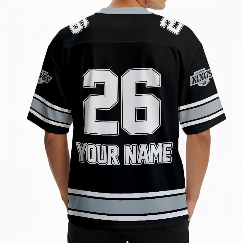 LAK x Hockey Ice Short Sleeves Jersey Shirt Custom Any Number Gift DDT TTTZ