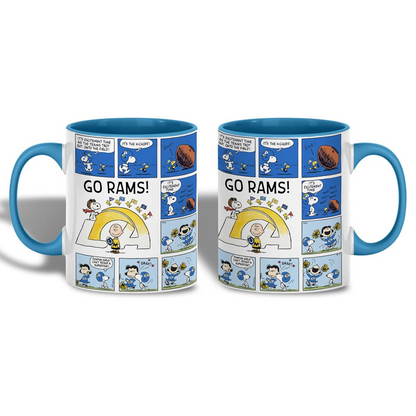 LAR Premium NFL Peanuts Comic Mug DDT  CTND
