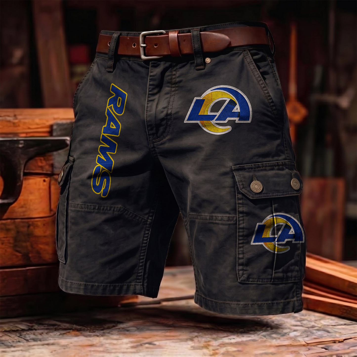 LAR x NFL Men's cotton cargo shorts 80526 LBN