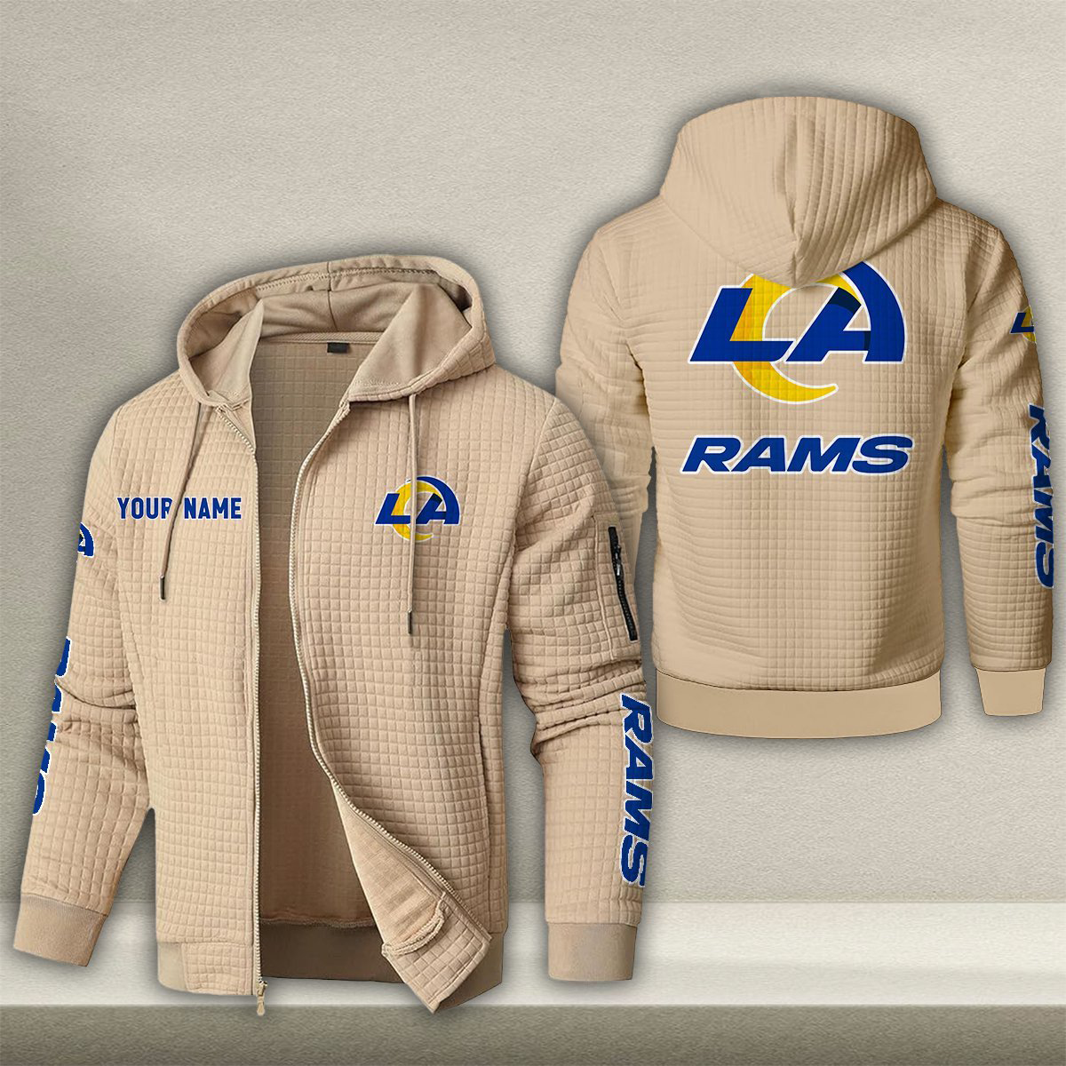 LAR x NFL Quilted Zip Hoodie DatND DVT