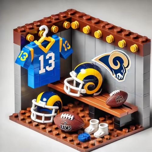 NFL Teams Custom Building Blocks Creative Peripheral Gift Model Toy Mini Changing Room Professional Football League Teams DDT HLP HLPHUONG