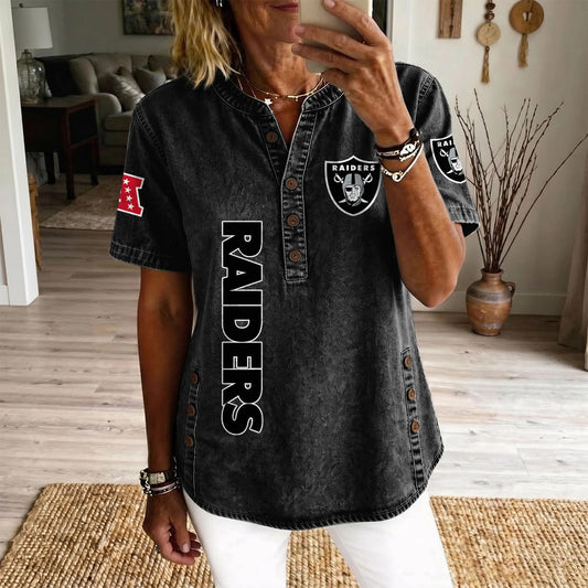 LV x NFL Women‘s Denim Casual Tops DATND LBN 190526