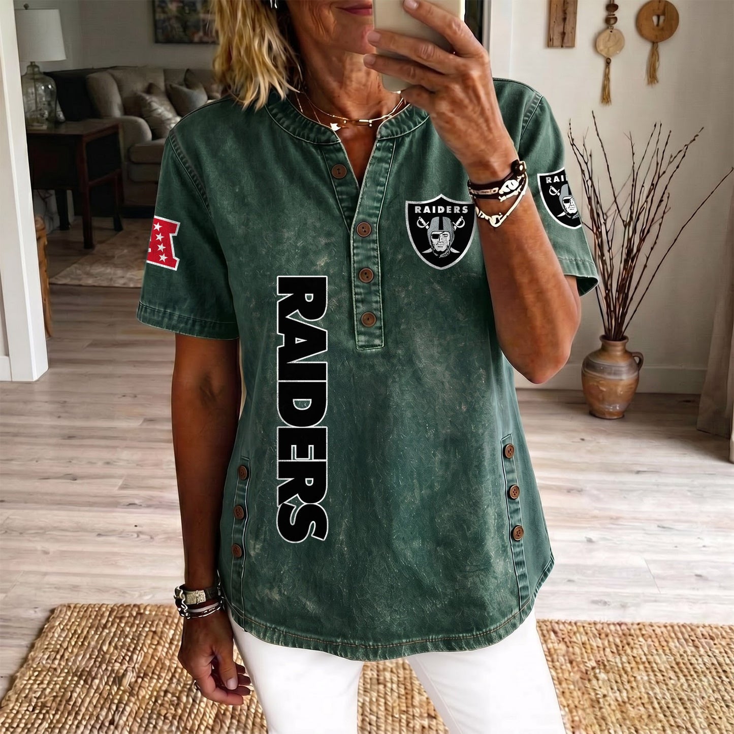 LV x NFL Women‘s Denim Casual Tops DATND LBN 190526