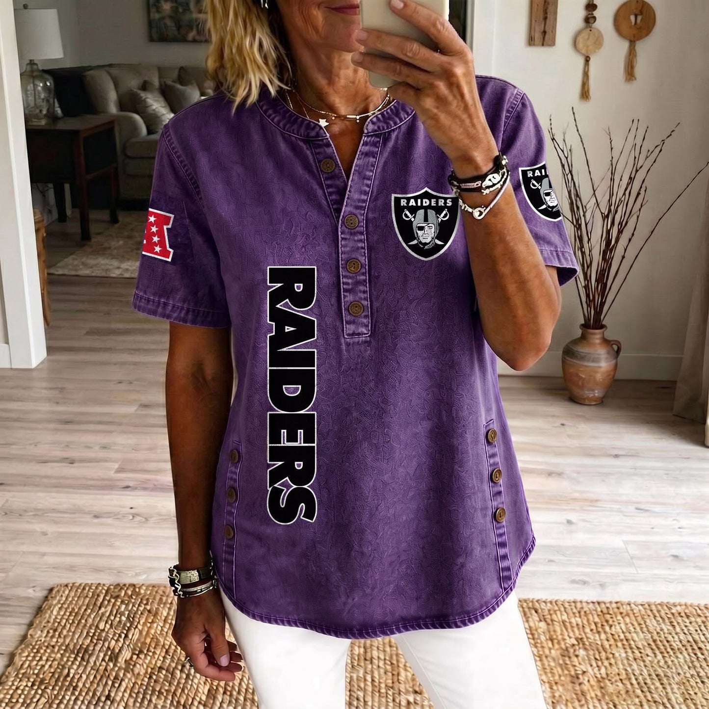 LV x NFL Women‘s Denim Casual Tops DATND LBN 190526