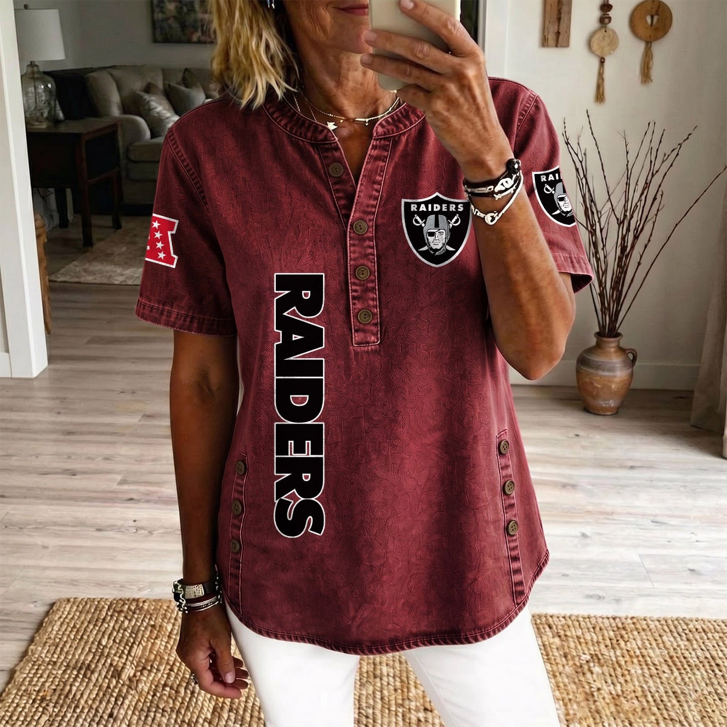 LV x NFL Women‘s Denim Casual Tops DATND LBN 190526
