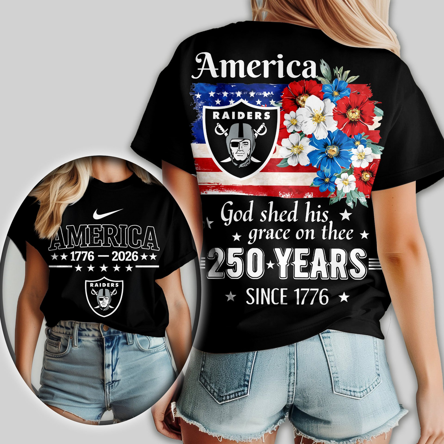 LVR Premium NFL America God Shed His Grace On Thee Women Shirt DDT  NTL