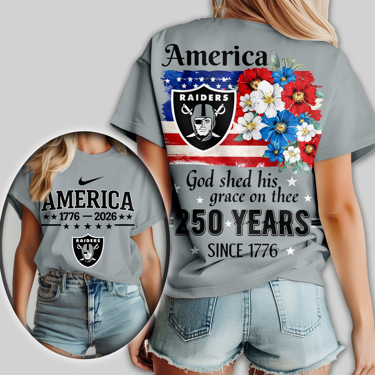 LVR Premium NFL America God Shed His Grace On Thee Women Shirt DDT  NTL