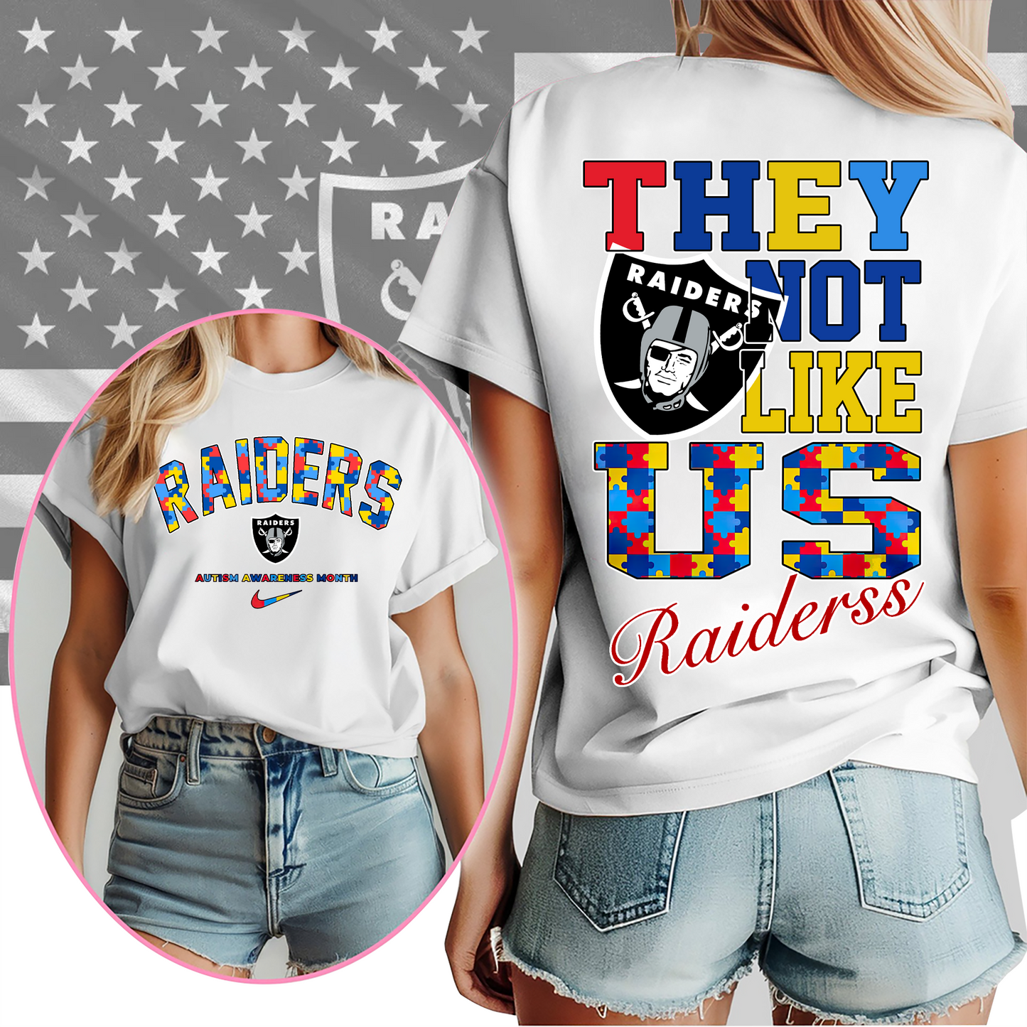 LVR Premium NFL Autism Awareness Month 3D Shirt DDT CTND
