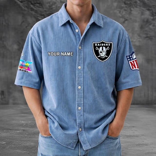 LVR x NFL Men Seersucker Button Shirt DDT NTL