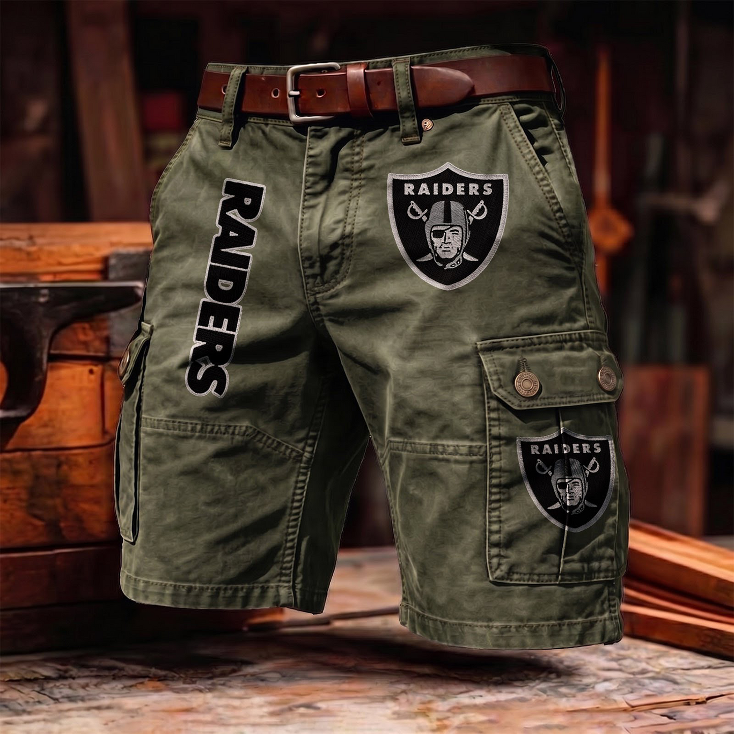 LVR x NFL Men's cotton cargo shorts 80526 LBN