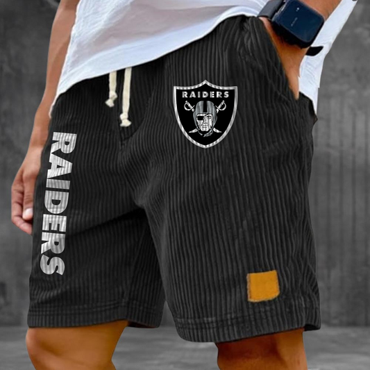 LVR x NFL Vintage Embroidered Logo Corduroy Stylish Lace-up Casual Shorts DATND TANTD 220526