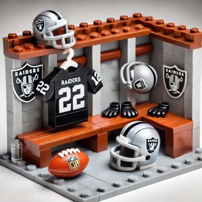 NFL Teams Custom Building Blocks Creative Peripheral Gift Model Toy Mini Changing Room Professional Football League Teams DDT HLP HLPHUONG