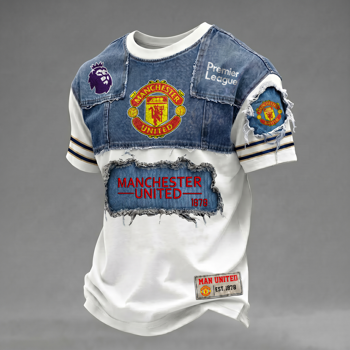 MANU x EPL Patchwork Denim T-Shirt DATND TANTD 090626