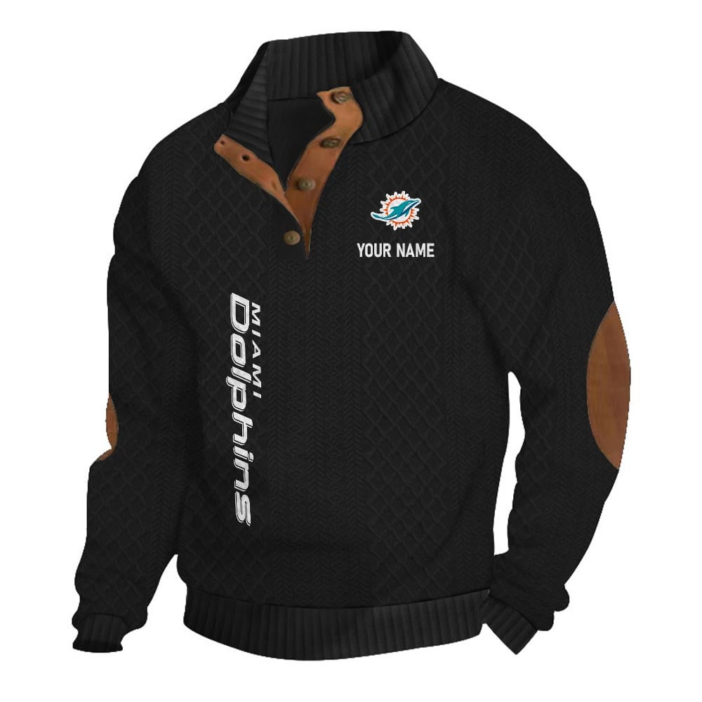 MD NFL Basic Knitted Stand Collar Sweatshirt DDT CTND