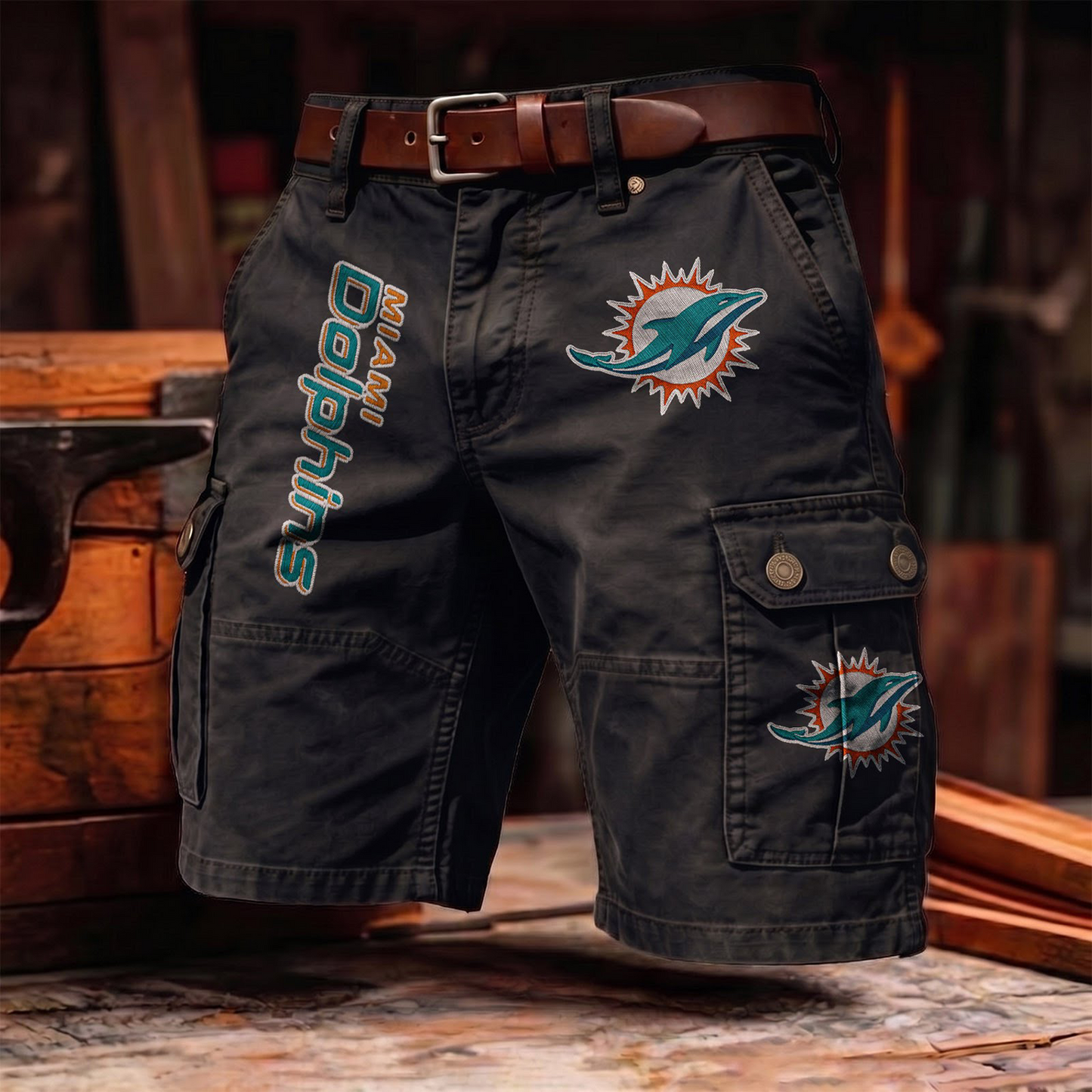 MD x NFL Men's cotton cargo shorts 80526 LBN