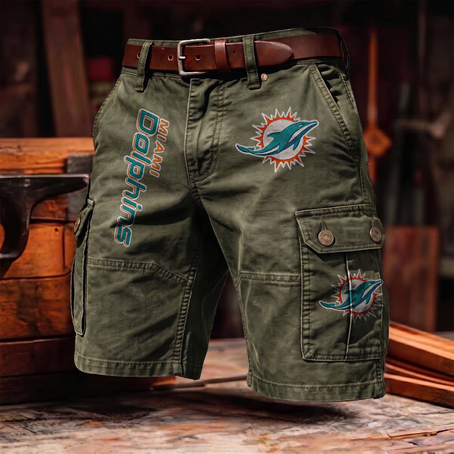MD x NFL Men's cotton cargo shorts 80526 LBN
