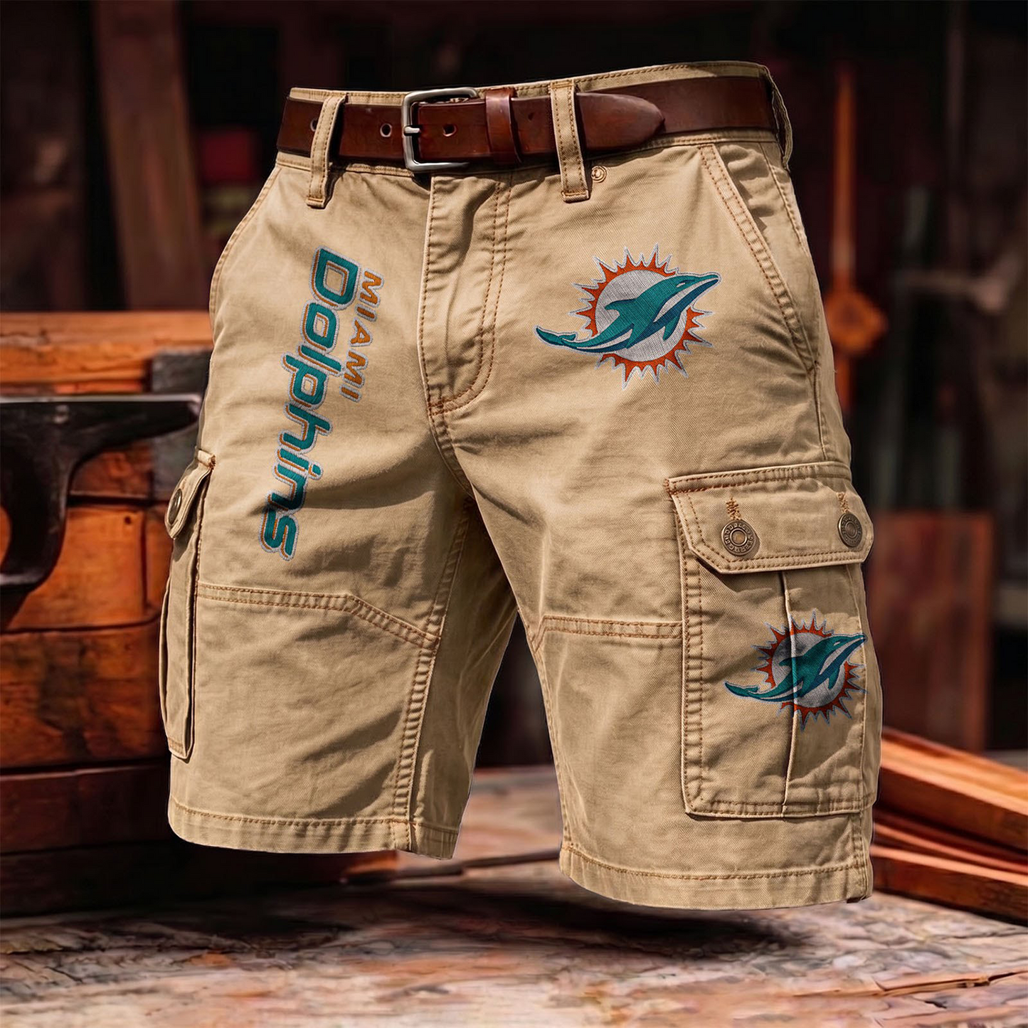 MD x NFL Men's cotton cargo shorts 80526 LBN