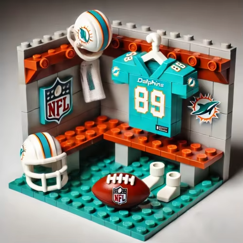 NFL Teams Custom Building Blocks Creative Peripheral Gift Model Toy Mini Changing Room Professional Football League Teams DDT HLP HLPHUONG