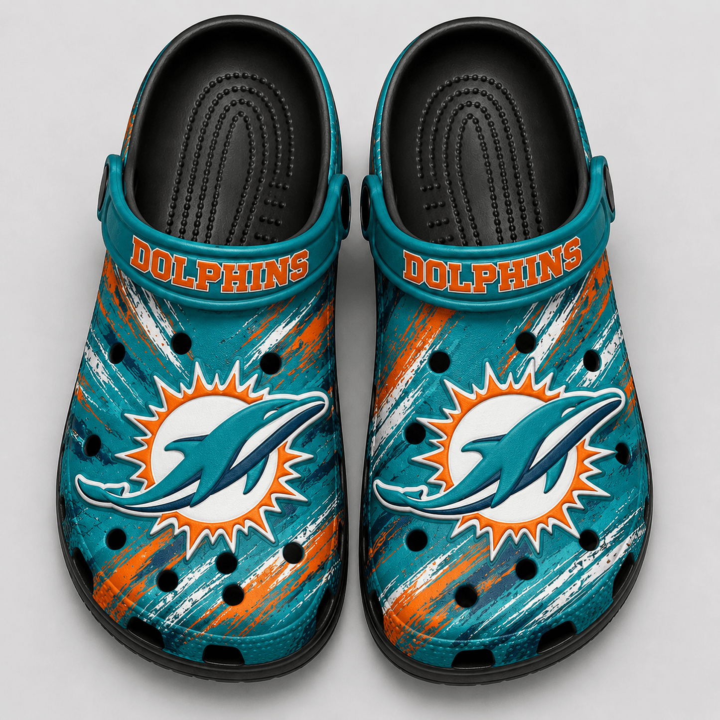 MIA Premium NFL Game Day Football Fan Sport Clogs Crocs Abstract Scratch 1706