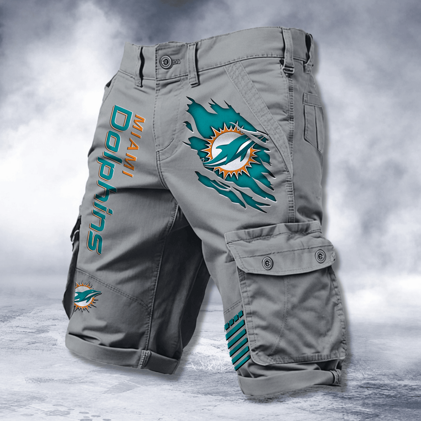 MIA x NFL Cotton Cargo Shorts DATND TANTD 2705
