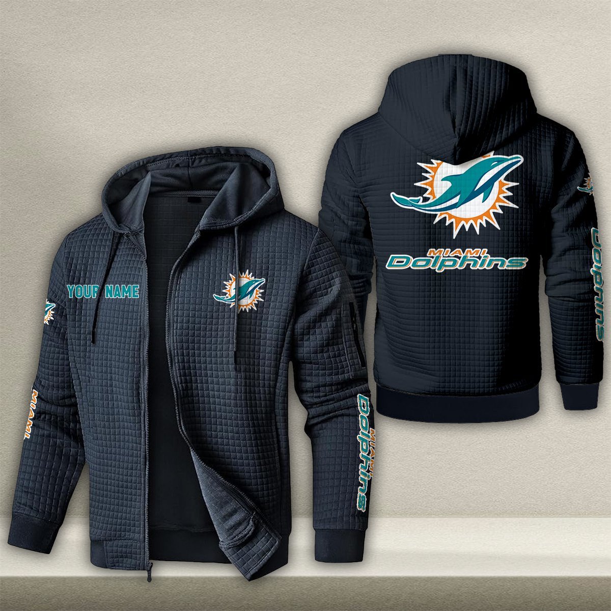 MIA x NFL Quilted Zip Hoodie DatND DVT