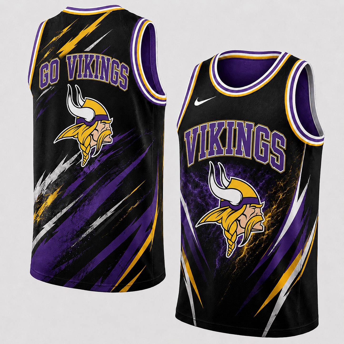 MIN Premium NFL Abstract Scratch Sports Tank Top 1306