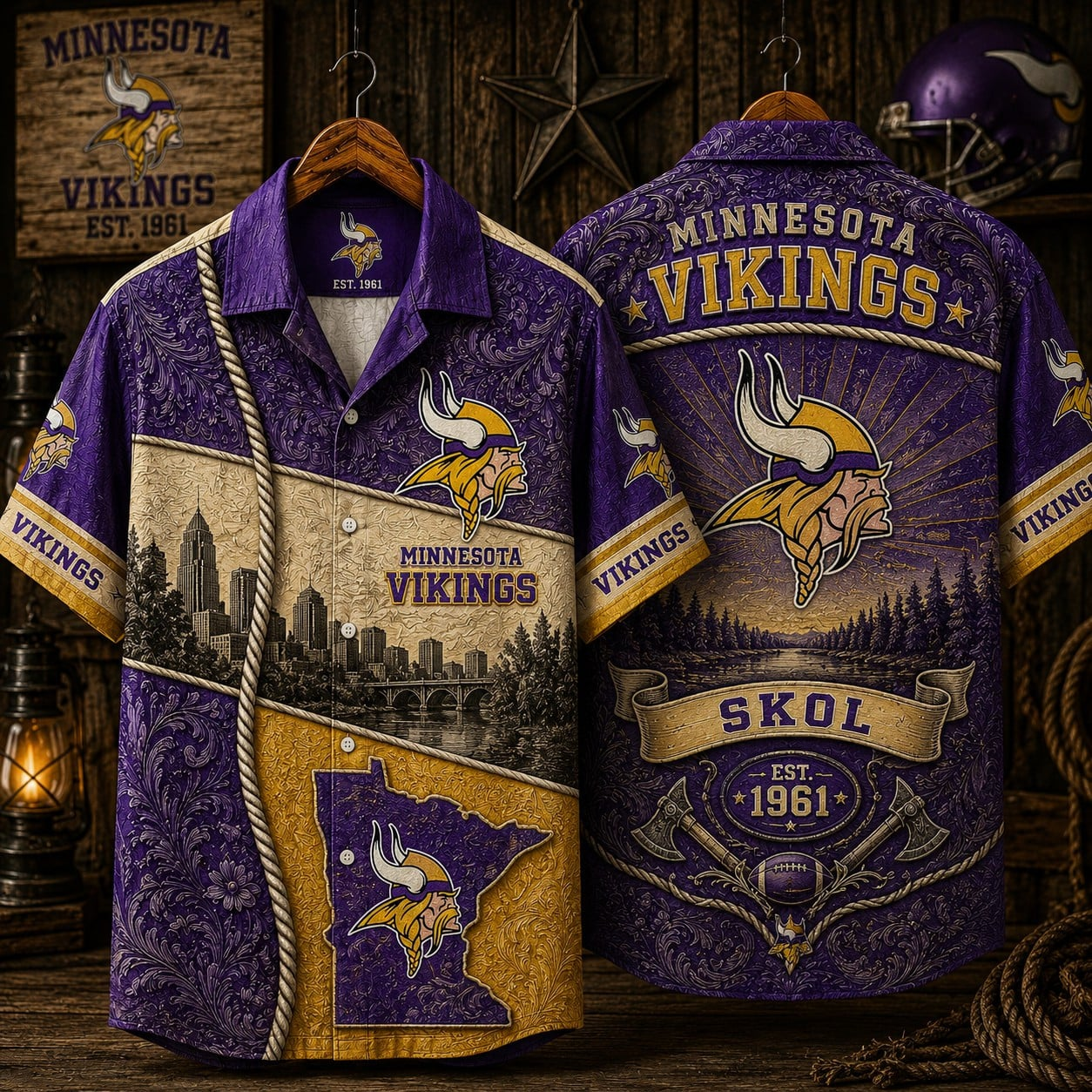 MIN x NFL Hawaiian Shirt 1906