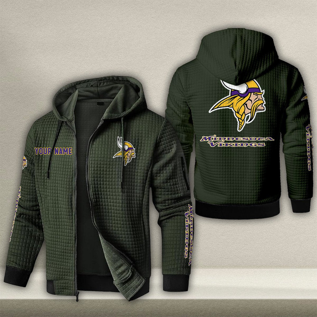 MIN x NFL Quilted Zip Hoodie DatND DVT