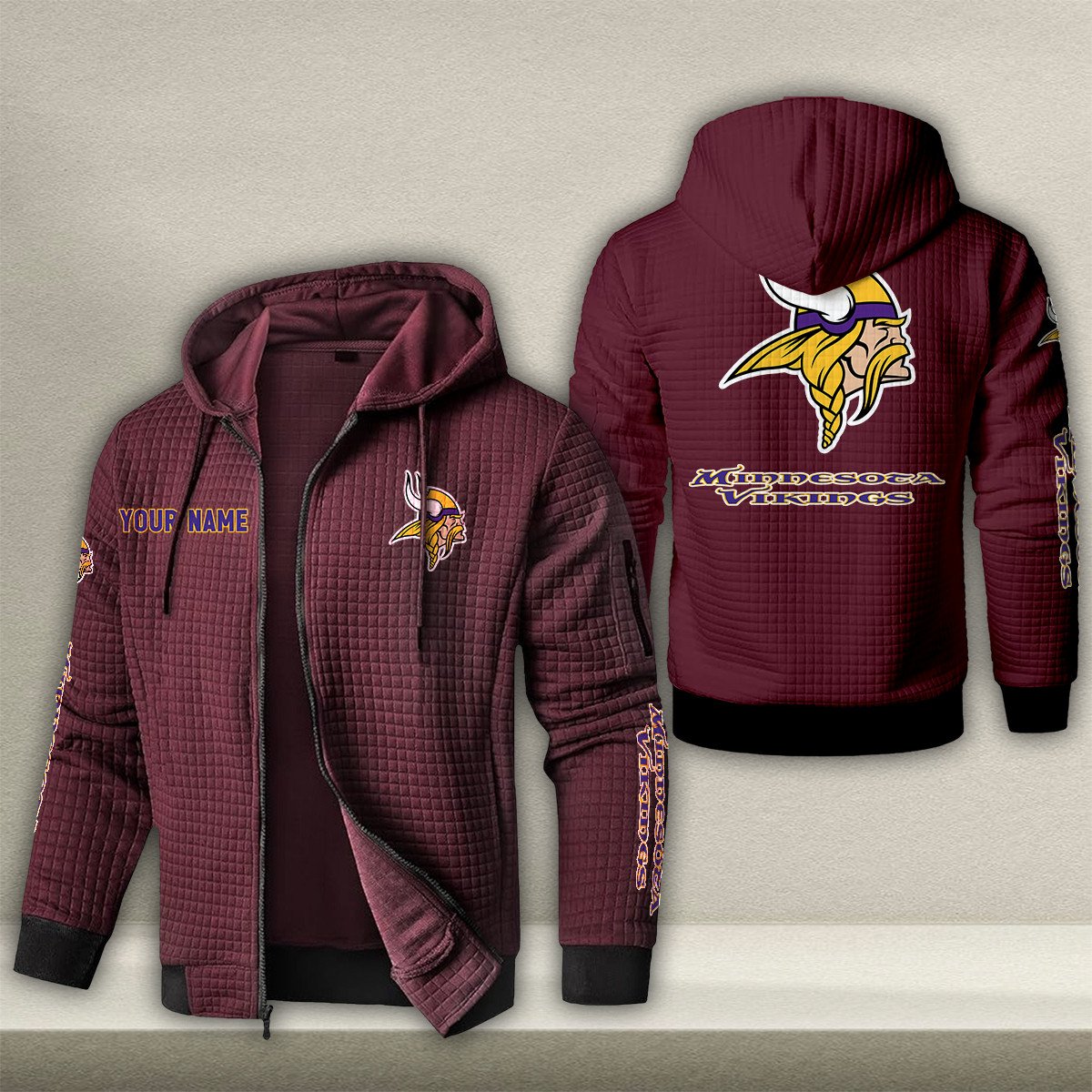 MIN x NFL Quilted Zip Hoodie DatND DVT