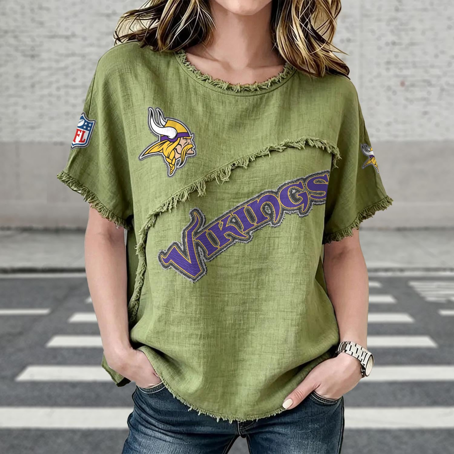 MIN x NFL Women’s Vintage O-Neck 2905 DatND DVT