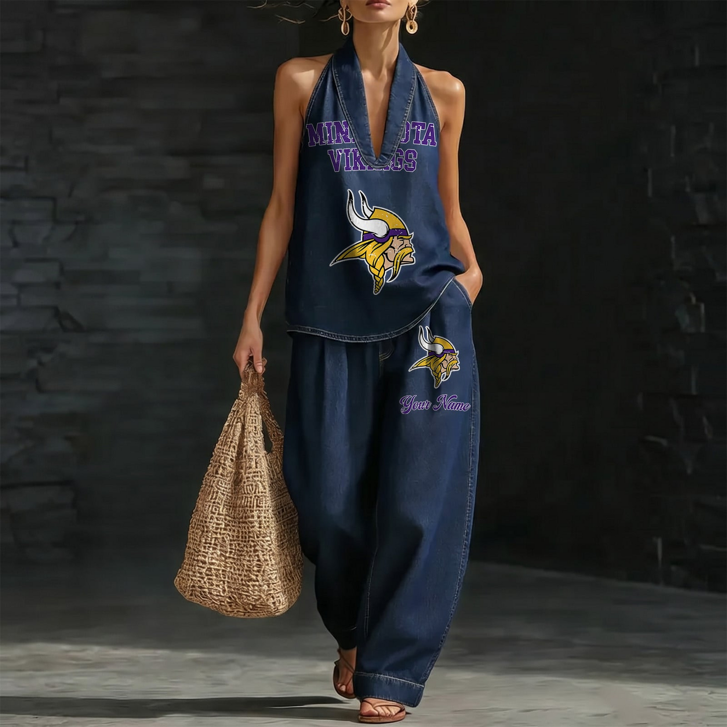 MIN x NFL Women's Vintage Washed Denim Suit DATND TANTD 030626