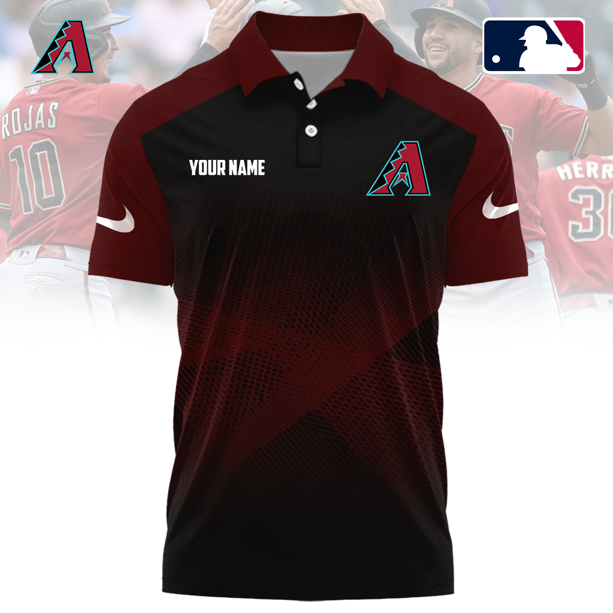 MLB x ARI Custom Name Sport Premium Polo Shirt HLP 30426 HLPHUONG
