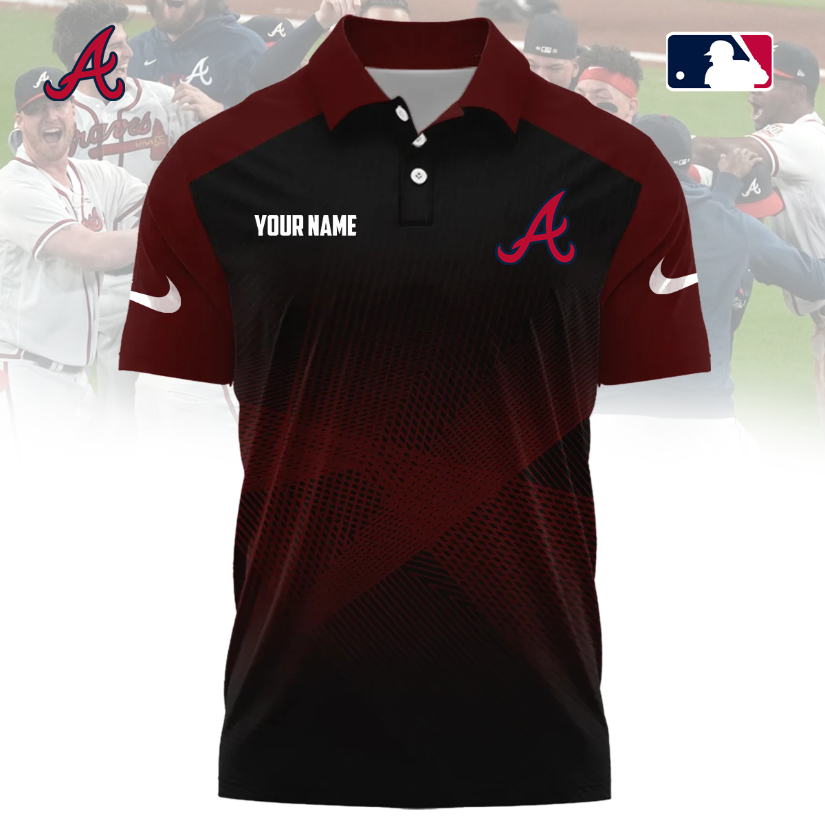 MLB x ATL Custom Name Sport Premium Polo Shirt HLP 30426 HLPHUONG