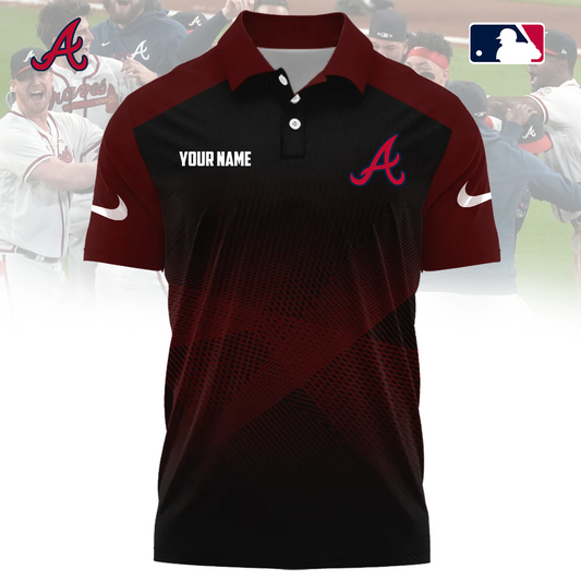 MLB x ATL Custom Name Sport Premium Polo Shirt HLP 30426 HLPHUONG