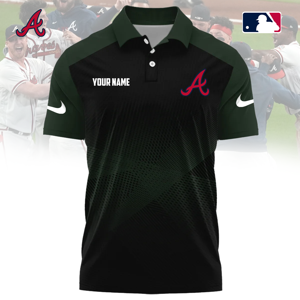 MLB x ATL Custom Name Sport Premium Polo Shirt HLP 30426 HLPHUONG