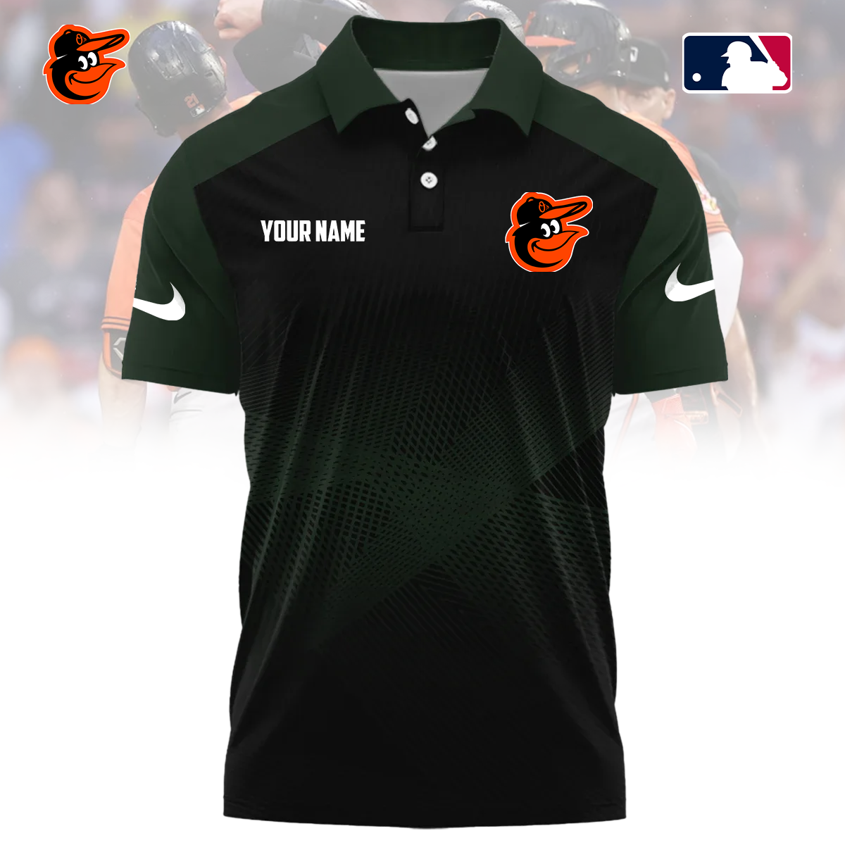 MLB x BAL Custom Name Sport Premium Polo Shirt HLP 30426 HLPHUONG